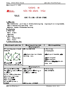 Giáo án môn Hình học lớp 9 - Tiết 37 đến tiết 65 - Trường THCS Hiển Khánh