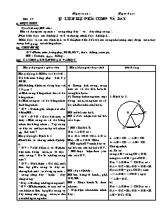 Giáo án môn Hình học lớp 9 - Tiết 39: Liên hệ giữa cung và dây