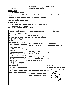 Giáo án môn Hình học lớp 9 - Tiết 40: Góc nội tiếp