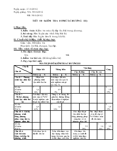 Giáo án môn Hình học lớp 9 - Tiết 50: Kiểm tra 45 phút (chương III)