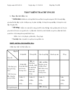 Giáo án môn Hình học lớp 9 - Tiết 57: Kiểm tra chương III