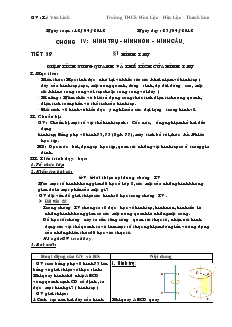 Giáo án môn Hình học lớp 9 - Tiết 58 đến tiết 61 - Trường THCS Hòa Lộc - Hậu Lộc - Thanh hóa