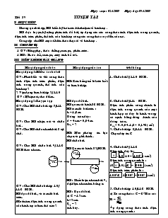 Giáo án môn Hình học lớp 9 - Tiết 59: Luyện tập