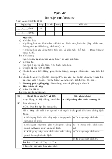 Giáo án môn Hình học lớp 9 - Tiết 65: Ôn tập chương IV