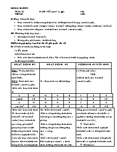 Giáo án môn Hình học lớp 9 - Tiết 9: Hàm số y=ax2 (a khác 0)