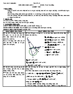 Giáo án môn Hình học lớp 9 - Trần Văn Diễm - Tiết 49: Luyện tập