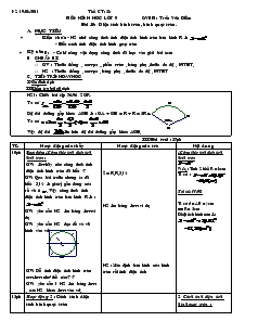 Giáo án môn Hình học lớp 9 - Trần Văn Diễm - Tiết 53: Diện tích hình tròn, hình quạt tròn