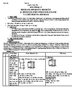 Giáo án môn Hình học lớp 9 - Trần Văn Diễm - Tiết 58: Hình trụ, diện tích xung quanh và thể tích của hình trụ