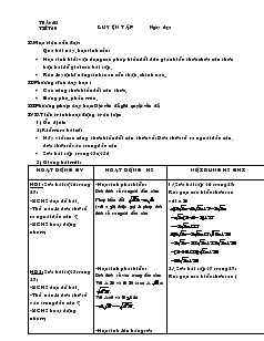 Giáo án môn Hình học lớp 9 - Tuần 10: Luyện tập