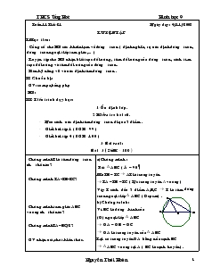 Giáo án môn Hình học lớp 9 - Tuần 11 - Tiết 21, 22