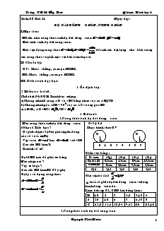 Giáo án môn Hình học lớp 9 - Tuần 26 - Tiết 51, 52