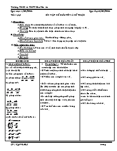 Giáo án Số học 6 - Trường THCS và THPT Chu Văn An