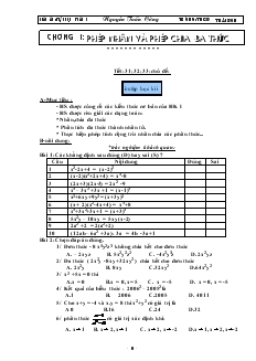 Giáo án Tự chọn toán 8 trường THCS Thái Sơn