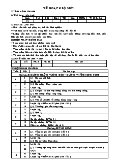 Kế hoạch bộ môn Hình học 7