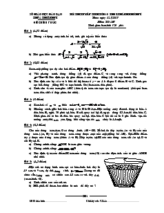 Kỳ thi tuyển sinh lớp 10 THPT thành phố Huế khóa ngày 12.7.2007 môn: Toán