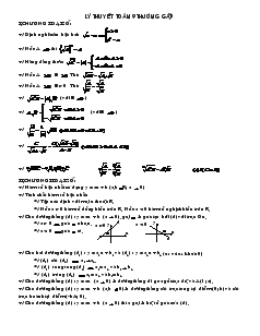 Lý thuyết toán 9 thường gặp