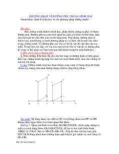 Phương pháp vẽ đường phụ trong Hình học