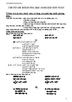 Chuyên đề bồi dưỡng học sinh giỏi môn Toán
