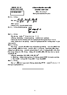 Đề thi chọn học sinh giỏi năm học 2005 -2006 môn Toán lớp 9
