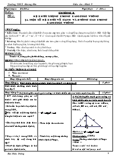 Giáo án Hình 9 - Trường THCS Khong Hin