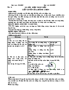 Giáo án Hình học khối 9 - Tiết 24: Dấu hiệu nhận biết tiếp tuyến của đường tròn