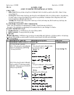 Giáo án Hình học khối 9 - Tiết 54: Luyện tập (diện tích hình tròn, hình quạt tròn)