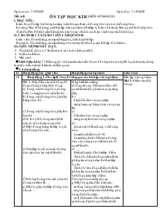 Giáo án Hình học khối 9 - Tiết 68: Ôn tập học kì II (môn hình học)