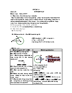 Giáo án Hình học khối 9 - Trường THCS Mỹ Quang - Tuần 14 - Tiết 27, 28