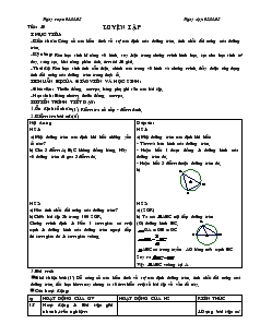 Giáo án Hình học lớp 9 - Tiết 19: Luyện tập