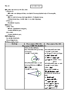 Giáo án Hình học lớp 9 - Tiết 40: Luyện tập