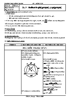 Giáo án Hình học lớp 9 - Tiết 56 - Bài 9: Độ dài đường tròn, cung tròn