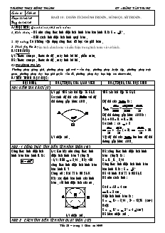 Giáo án Hình học lớp 9 - Tiết 58 - Bài 10: Diện tích hình tròn, hình quạt tròn