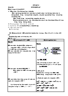 Giáo án môn Hình học khối 9 - Trường THCS Mỹ Quang - Tuần 15 - TIết 29, 30