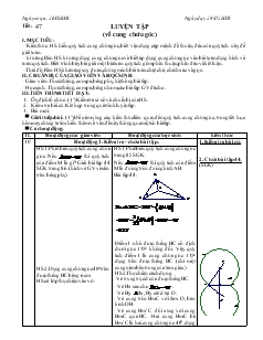 Tiết 47: Luyện tập (về cung chứa góc)