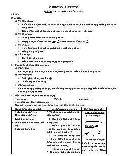 Bài giảng Bài 1: Các định nghĩa (2 tiết)