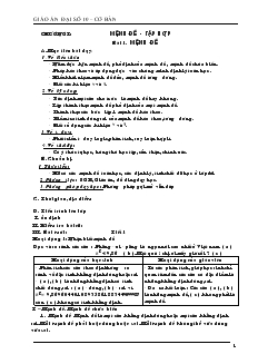 Bài giảng Bài 1: Mệnh đề (tiết 7)