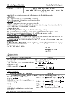 Bài giảng Bài 3: Bất phương trình và hệ bất phương trình bậc nhất một ẩn (tiếp theo)