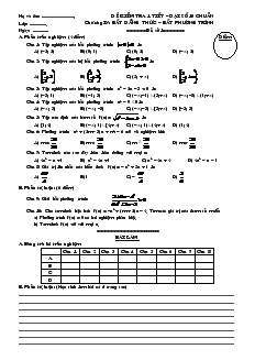 Bài giảng Chương IV:  Bất đẳng thức – bất phương trình (tiếp)