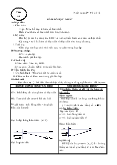 Bài giảng Hàm số bậc nhất (tiếp theo)