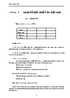 Bài giảng Hàm số (tiết 5)