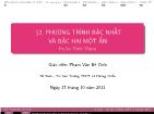 Bài giảng Phương trình bậc nhất và bậc hai một ẩn (tiếp theo)