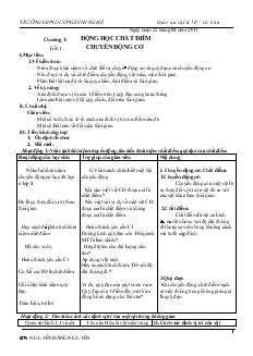 Bài giảng Tiết 1 : Chuyển động cơ (tiếp)