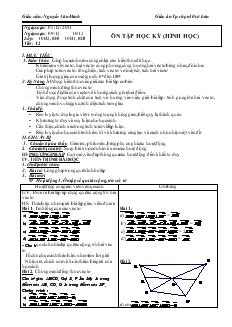 Bài giảng Tiết 12: Ôn tập học kỳ (hình học)