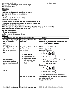 Bài giảng Tiết 13 - Bài 3: Hàm số bậc hai - Luyện tập