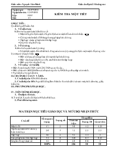 Bài giảng Tiết 13: Kiểm tra một tiết (tiếp)