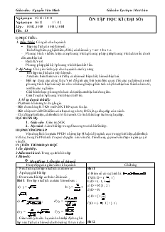 Bài giảng Tiết 13: Ôn tập học kì ( đại số)