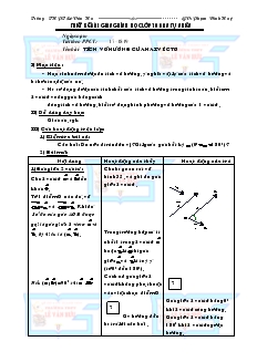 Bài giảng Tiết 17, 18, 19: Tích vô hướng của hai véctơ (tiếp)