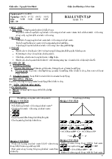 Bài giảng Tiết 19: Bài: Luyện tập