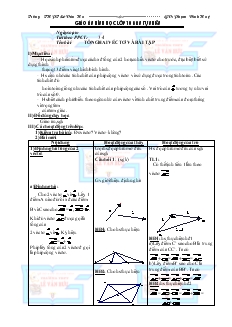 Bài giảng Tiết 3, 4: Tổng hai véc tơ và bài tập