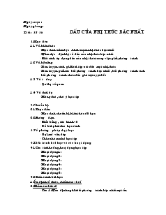 Bài giảng Tiết : 35 - 36 Dấu của nhị thức bậc nhất (tiếp)